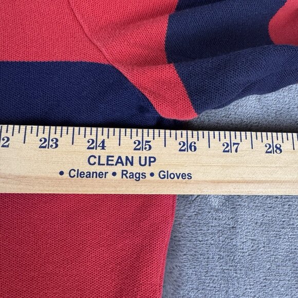 Lauren Ralph Lauren Mens  XL Red & Blue Striped Rugby Shirt Long Sleeve Polo - Picture 6 of 10